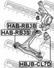 FEBEST HAB-RB3B Control Arm-/Trailing Arm Bush